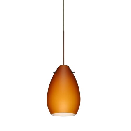 Besa Lighting Besa Pendant Pera 6 Bronze Amber Matte 1x50W Halogen XP-171380-BR